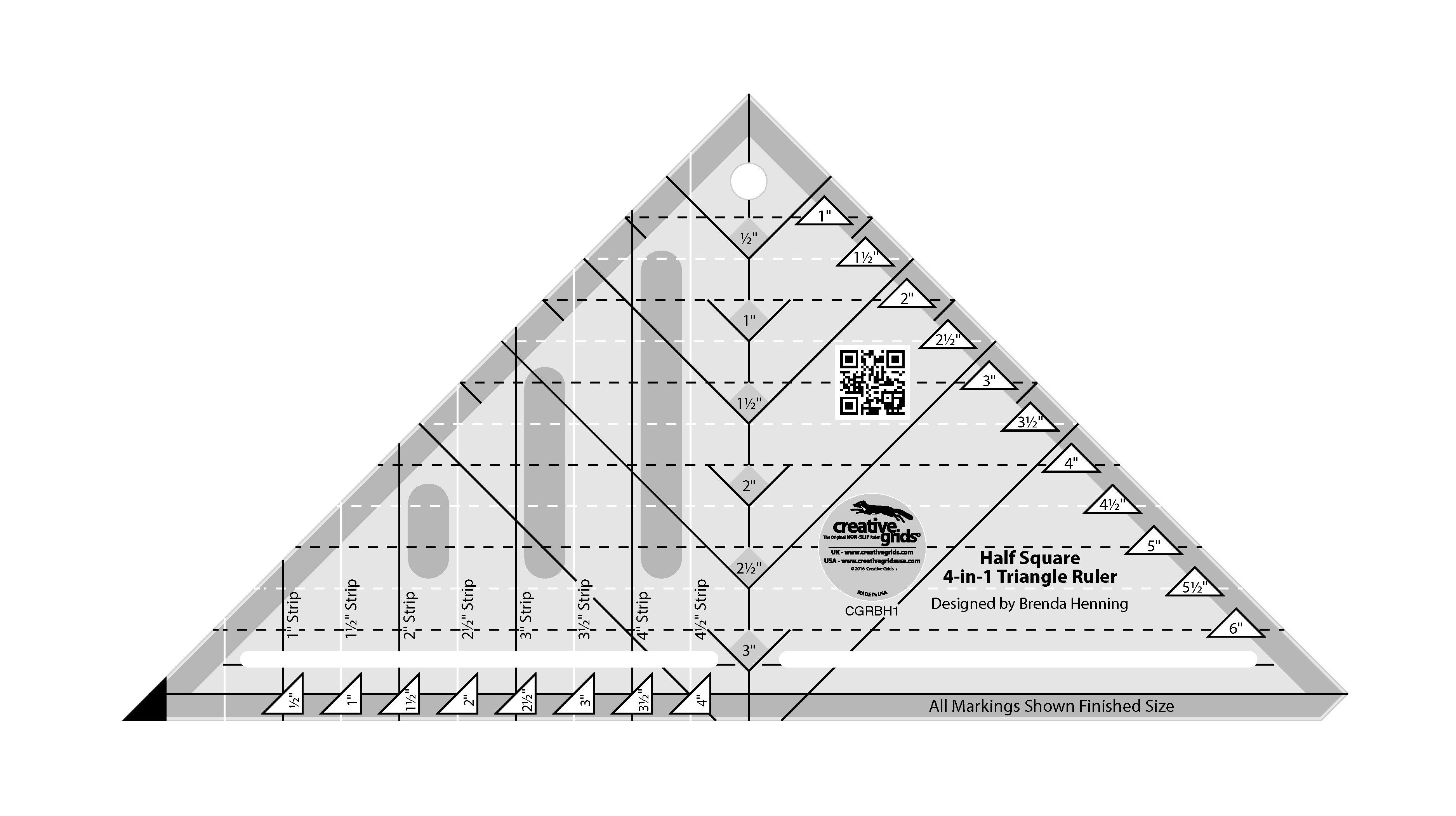 Creative Grids Round Up Tool and Quilting Ruler –