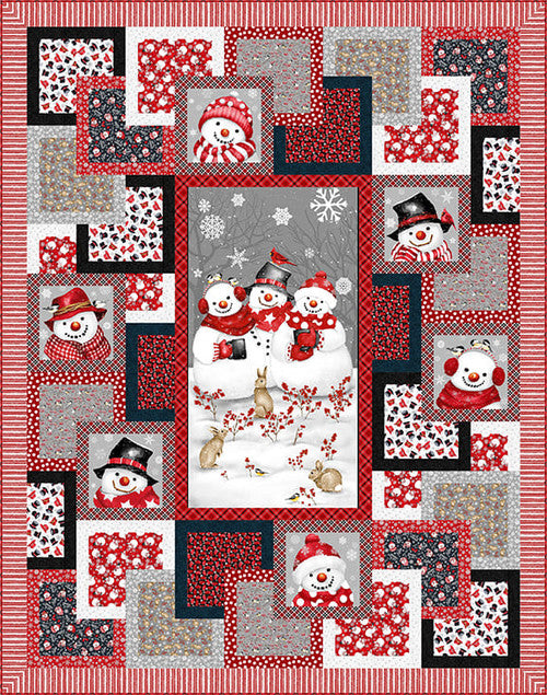 Christmas fabric with two quilt kit patterns – perfect for the holidays!"