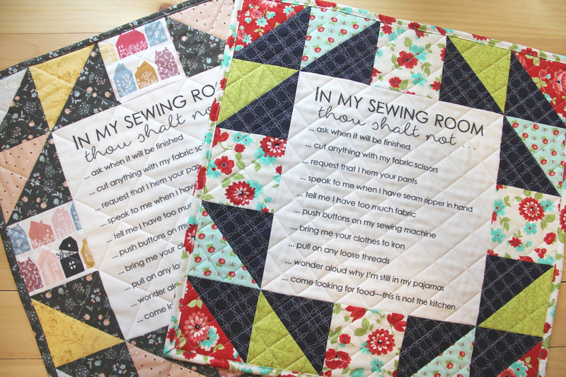 Sewing Room Rules Printed Fabric Panel