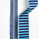 Blue & Teal Purple Jacquard Woven Stripes Webbing 1.5" Wide