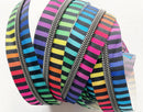 COLOR STRIPES & Gunmetal Zipper: Tape + Pulls