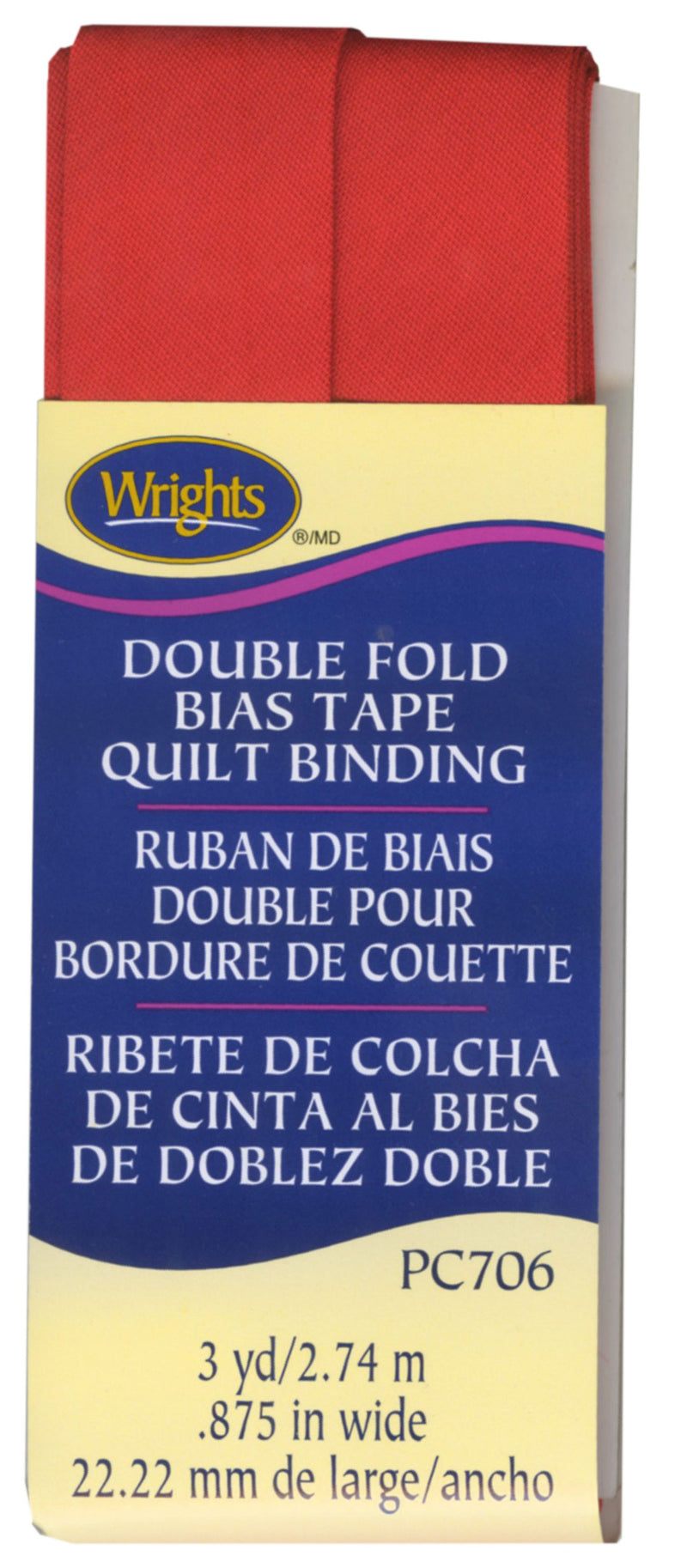 Double Fold Quilt Binding Red