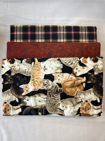 3-yards Bundle Rustic Feline Quilt Bundle