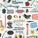 Harry Potter Words Sky Blue Fabric