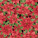 3630-98 Black and Red Multi || Poinsettia Splendor 108"