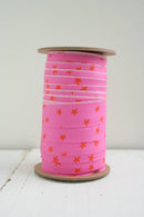 2.5" Bias Quilt Binding, Starry Vivid Pink: Prepacked 8 Yards