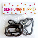 Sew Hungry Hippie 1.5" Hardware Pack – Gunmetal