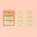 Quilted with Love Gold Woven Sewing Labels Tags