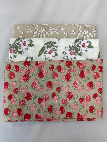 3-yards Bundle Vintage Blooms Quilt Bundle