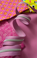 Purple Stripe Zipper Tape with Nickel teeth