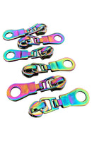 ZIPPER PULLS: Rainbow Iridescent