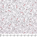 LD-Nurse Prints 691-800 B White Happy Hats