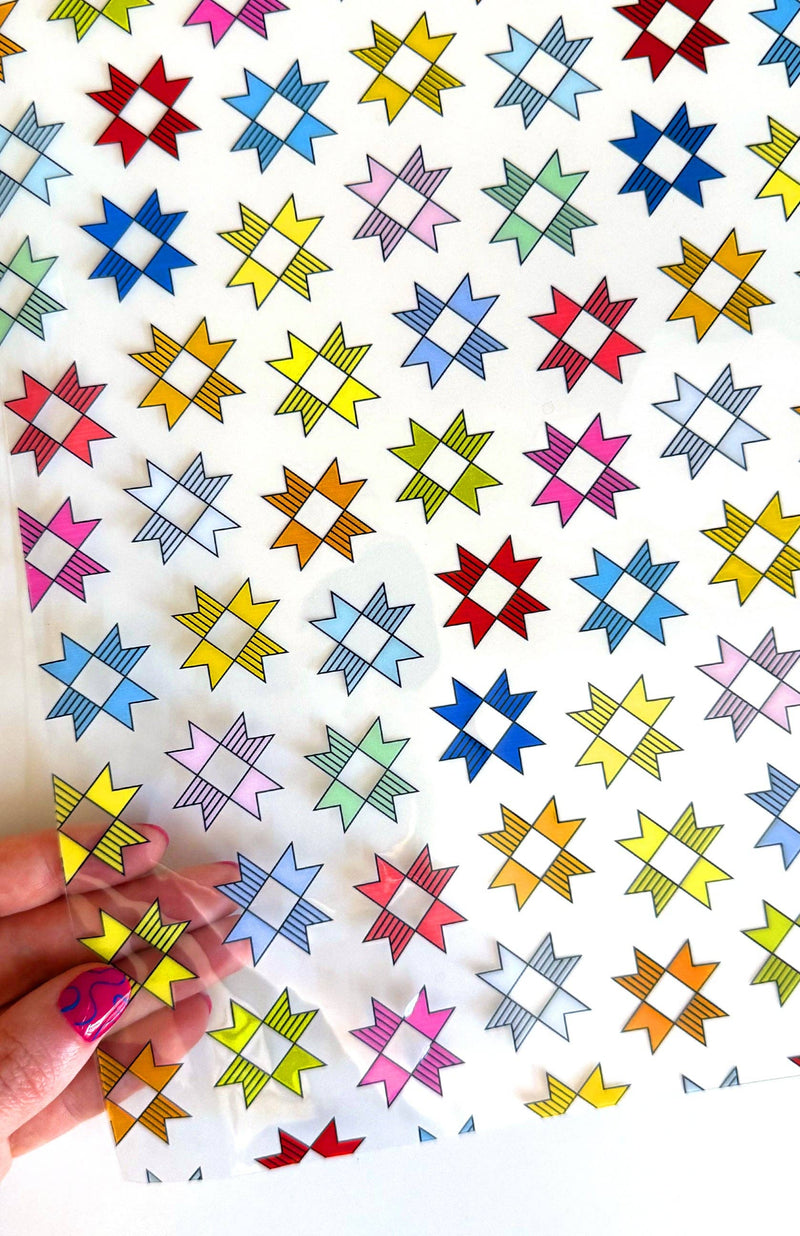 Patchwork Stars Clear TPU Vinyl