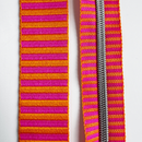 Pink & Orange Striped Jacquard Woven Zipper Tape