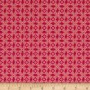 Le Quilt Ile Aux Oiseaux Geometric Pink Fabric