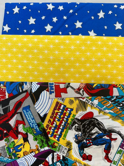 3-yards Bundle Superhero Star Power Quilt Bundle