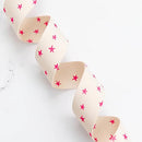 Starry Webbing Natural/Pnk 1.5" SSCWEB 19 Stitch Supply