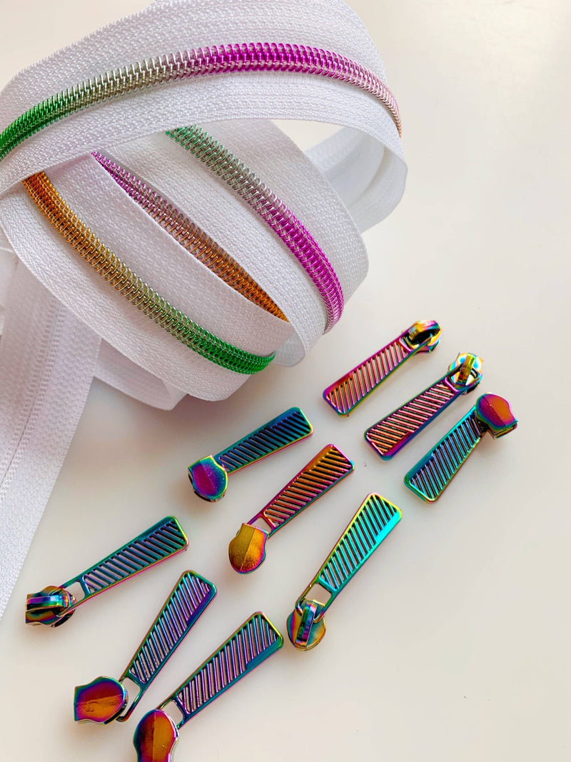 Zipper White & Rainbow: Easy Grip