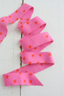 2.5" Bias Quilt Binding, Starry Vivid Pink: Prepacked 8 Yards