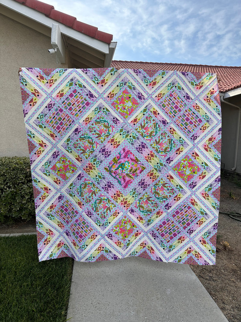 Cotton Candy Quilt Kit Featuring Tabby Road Déjà vu by Tula Pink