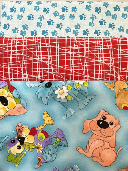 3-yards Bundle Puppy Playtime Quilt Bundle