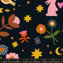 Mystic Fable Soft Black Novelty Applique Retro Vintage RS4144 16 Ruby Star