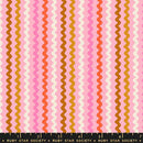 Ric Rac Novelty Retro Vintage Stripe  1 800 Notion Posy RS5209 14 Ruby Star