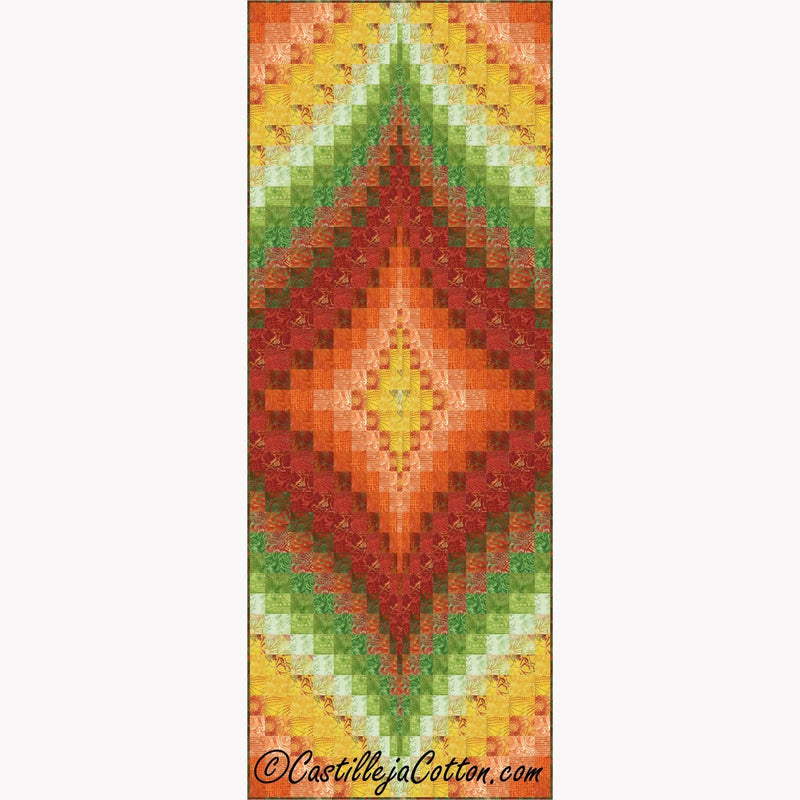 Fire Within - Sunburst Table runner/Wall Quilt Pattern