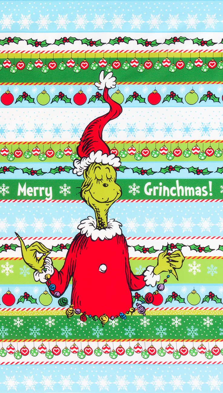 Panel Holiday Dr. Seuss 24in repeat