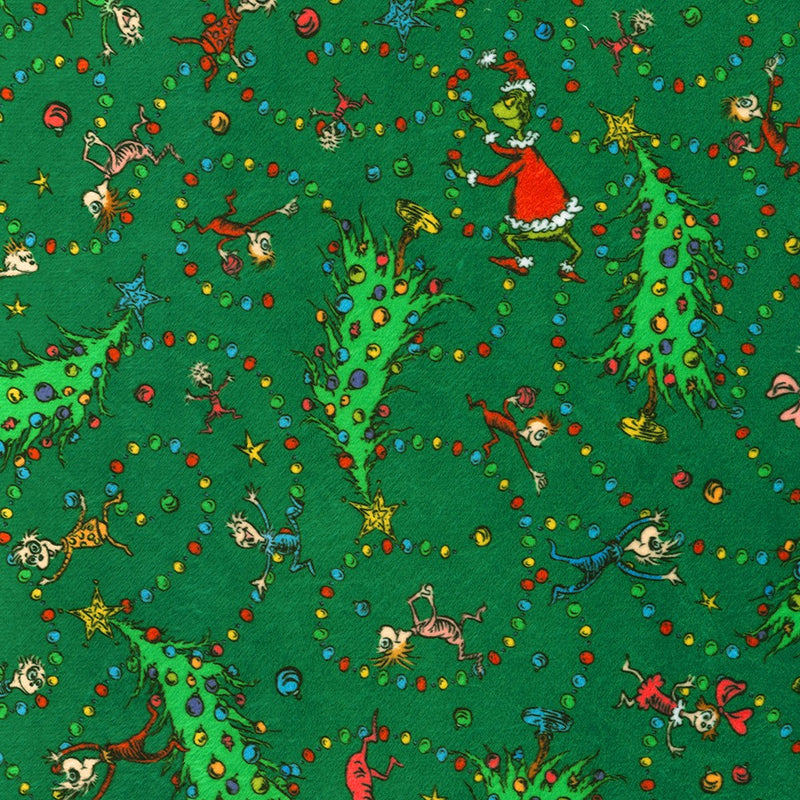 ADEDY-22766-7 GREEN Minky by Dr. Seuss Enterprises