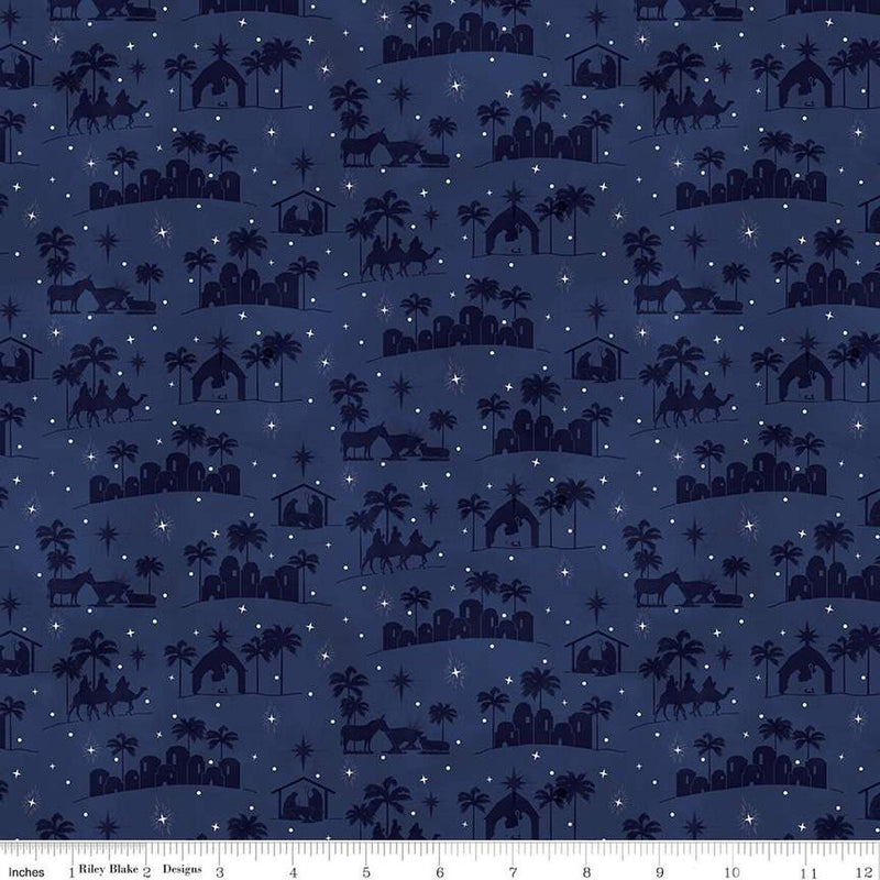 Come Let Us Adore Him Silhouettes Navy