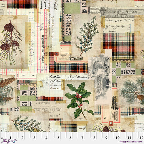 Tim Holtz Holidays Past Canvas Woodland Collage Multi Canvas CCTH015.MULTI