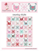 Country Chicks Quilt Kit with Smitten Chicken from Poppie Cotton