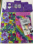 Prequilted and cut Patchwork Duffle Mini Kit - Tula Pink Untamed Teal