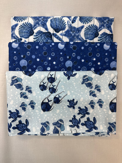 3-yards Bundle Deep Blue Sea Quilt Bundle