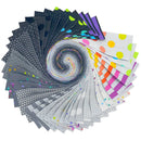 ula Pink Graywork True Colors 2.5" Strips Bundle of 40 FB4DRTP.GRAYWORK