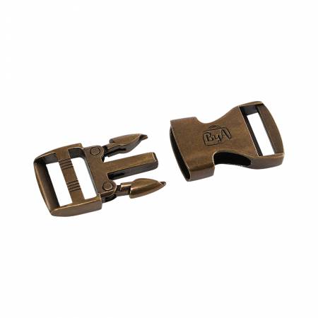 Side Release Buckle 1in Antique Brass 1pc