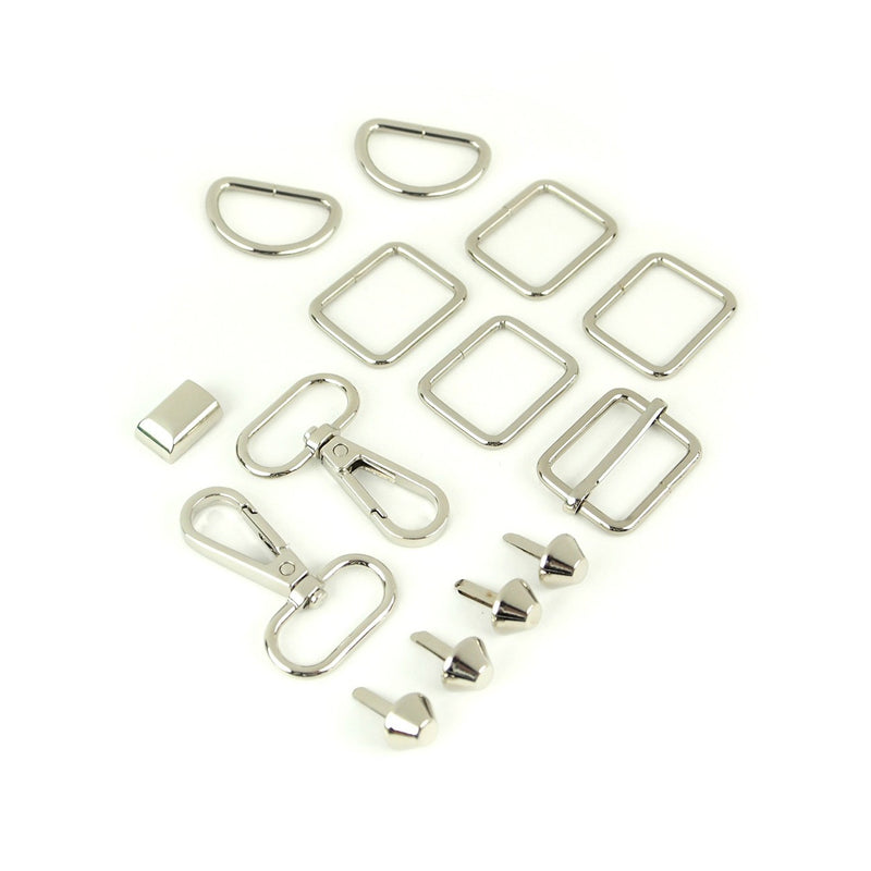 Hardware Kit Daphne Bag Nickel 12pc