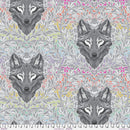 Wolf of Pink Street - Fog || Graywork & True Colors Minky SKU: MKTP008.FOG