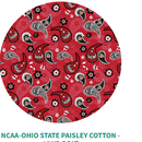 NCAA Ohio State Paisley Cotton, Ohio State collection, SKU OHS1200