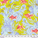 Tula Pink Besties Treading Water - Clover || Metallic Besties