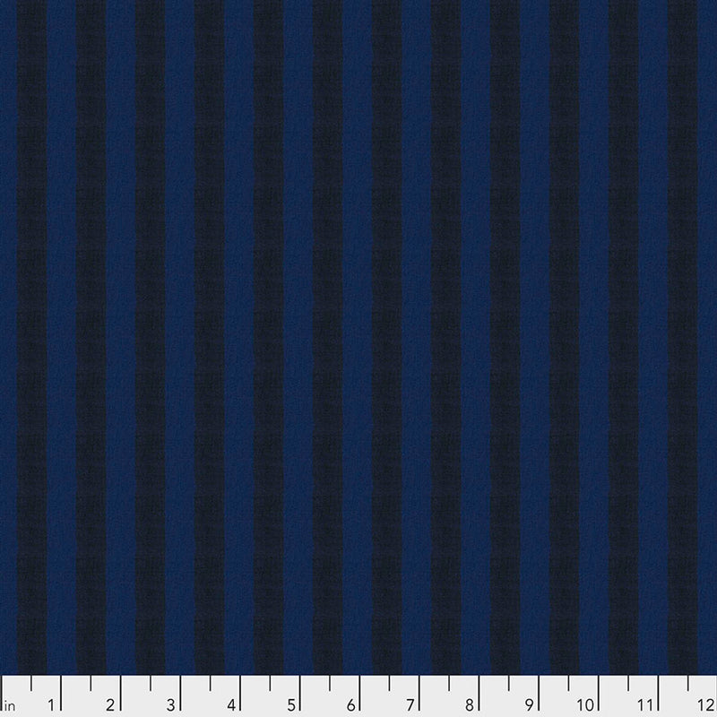 Narrow Stripe - Midnight || Shot Cotton Stripes