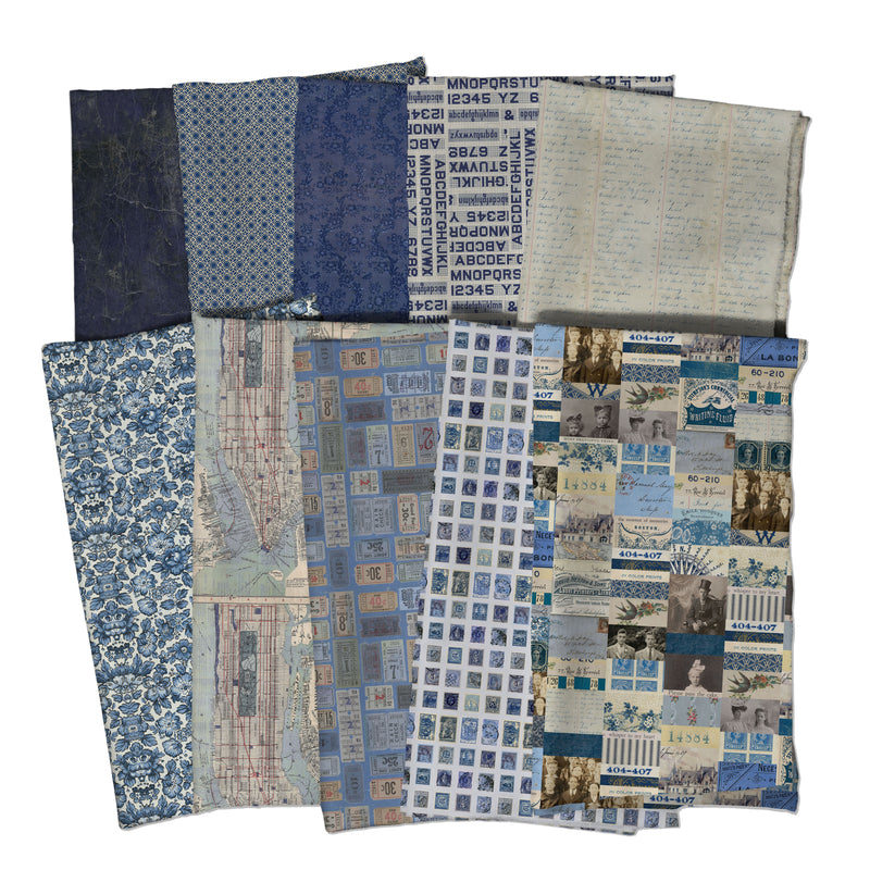 TH-Palette Indigo One Yard Bundle of 10 Pieces