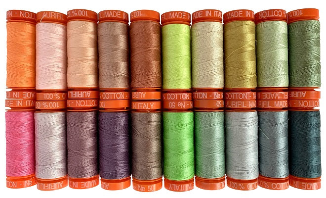 Aurifil - Neon's & Neutrals by Tula Pink 20 Small Spools