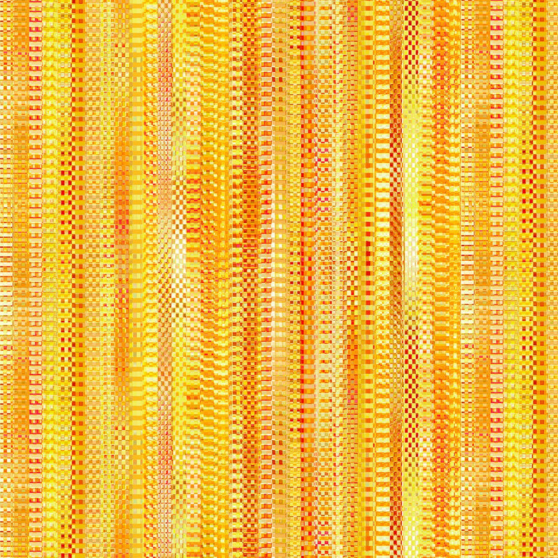 Yellow/Orange Zipper Stripe 108in Wide Back