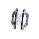 Daisy Button Tortoise Shell Mini Hair Claw Clip
