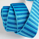 Blue Striped Jacquard Woven Webbing – 1.5" Wide