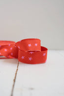 2.5" Bias Quilt Binding for Quilts and Bags, Starry Warm Red: Prepacked 8 Yards