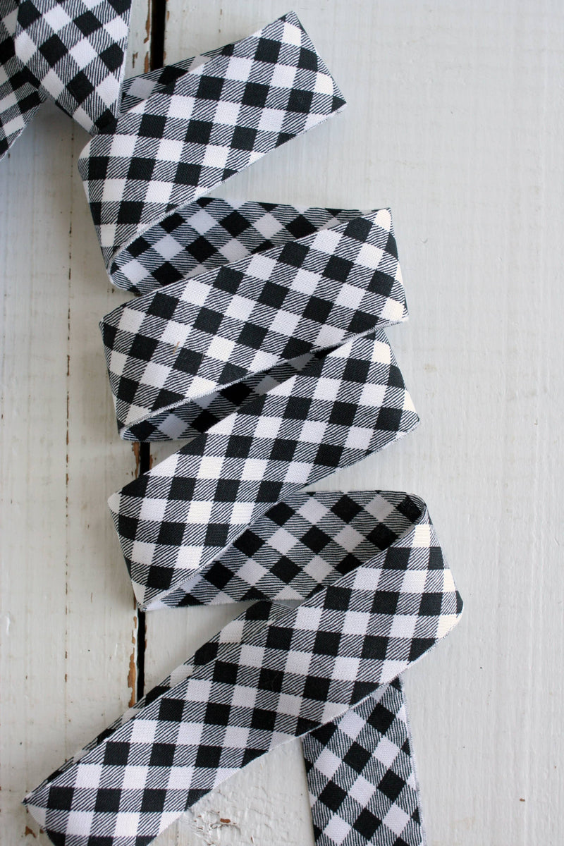 2.5" Bias Quilt Binding for Sewing, Campfire Gingham: Prepacked 8 Yards