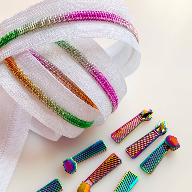 Zipper White & Rainbow: Easy Grip